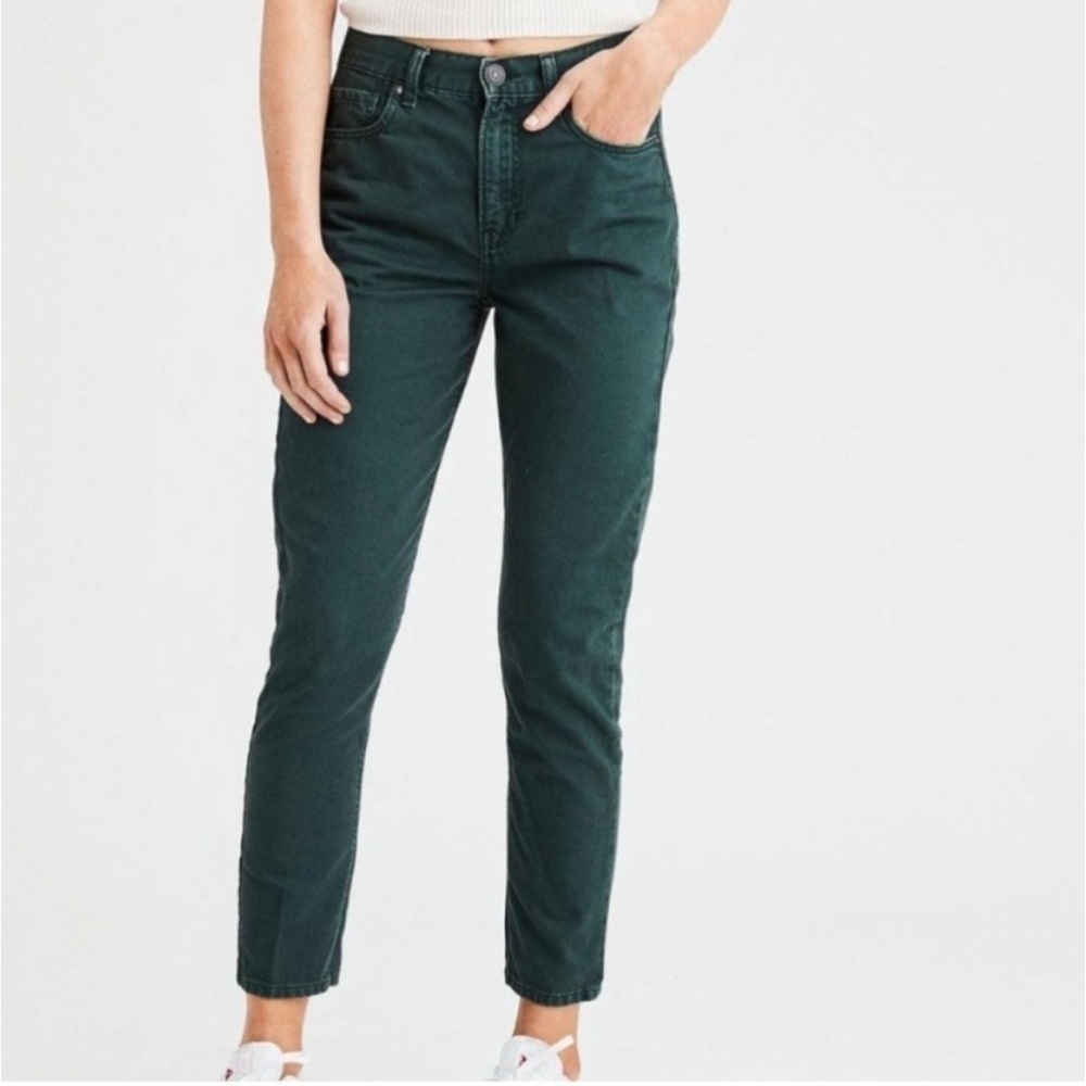 American eagle mom straight jean corduroy green women 2 academia preppy stretch